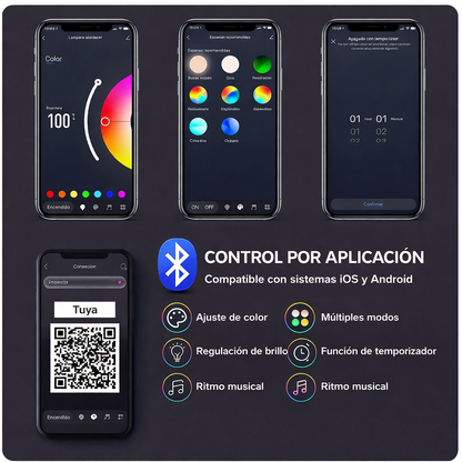 Lámpara de Atardecer Inteligente RGB con App Tuya WiFi