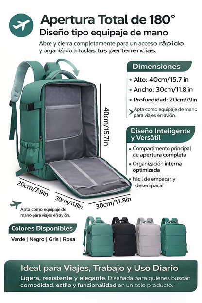 Mochila de Viaje 2 en 1 para Trabajo y Viajes