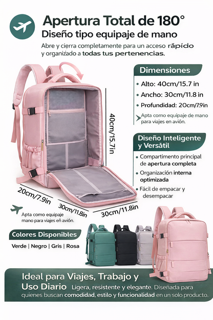 Mochila de Viaje 2 en 1 para Trabajo y Viajes